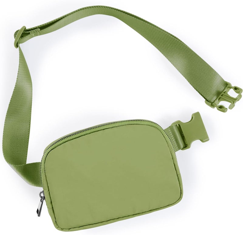 ODODOS Unisex Mini Belt Bag with Adjustable Strap Small Fanny Pack for Workout Running Traveling Hiking, Olive - Image 1